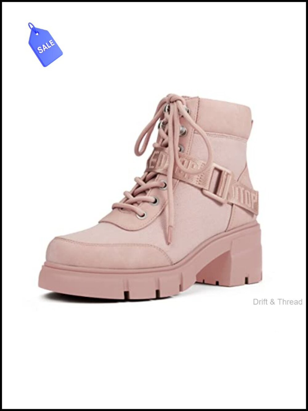 Women's Combat Boots Chunky Lug Sole Lace-Up Ankle Boots